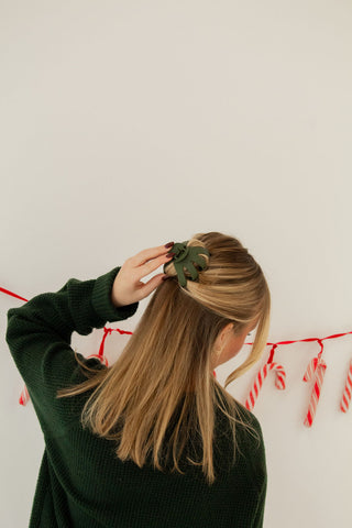 Dark Green Octopus Claw Clip