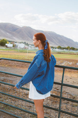 Ranch Bandana Tie Scrunchie