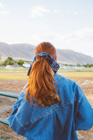 Ranch Bandana Tie Scrunchie