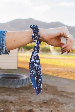 Ranch Bandana Tie Scrunchie