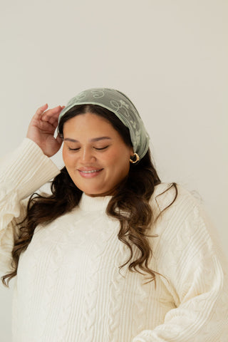 Jade Lace Hair Scarf