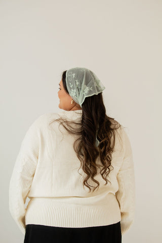 Jade Lace Hair Scarf