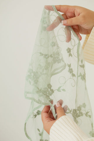Jade Lace Hair Scarf