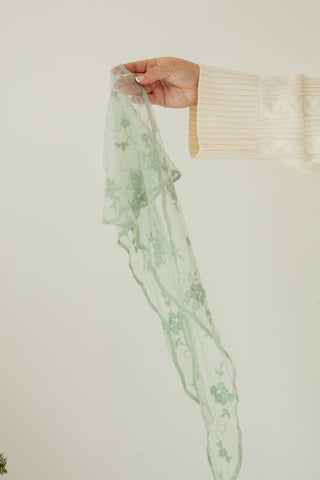 Jade Lace Hair Scarf