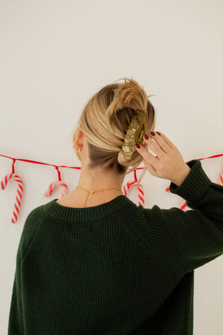 Clear Green Claw Clip