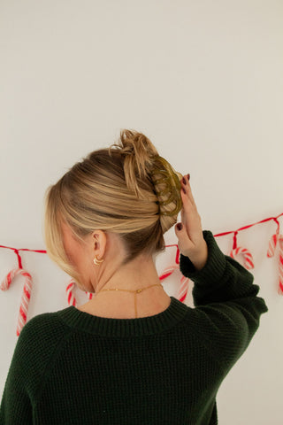 Clear Green Claw Clip