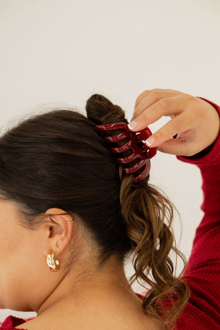 Red Octopus Claw Clip