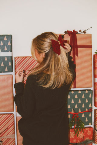 Crimson Velvet Bow