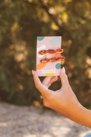 Twisted Acetate Alligator Clips 2-pack