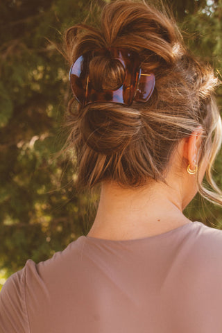 Leopard Curved Claw Clip