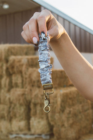Grey Camo Keychain
