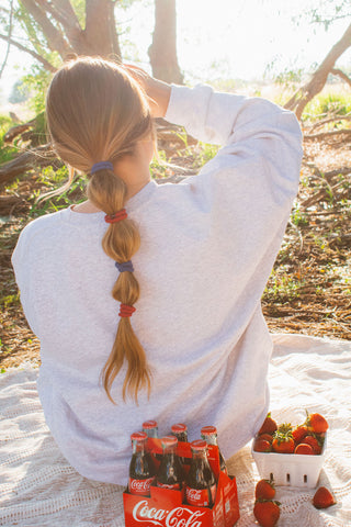Red, Blue and Cute Hair Tie 4-Pack
