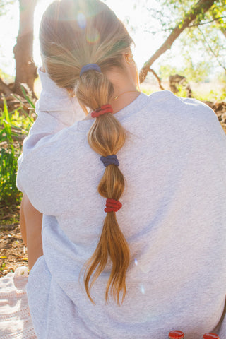 Red, Blue and Cute Hair Tie 4-Pack