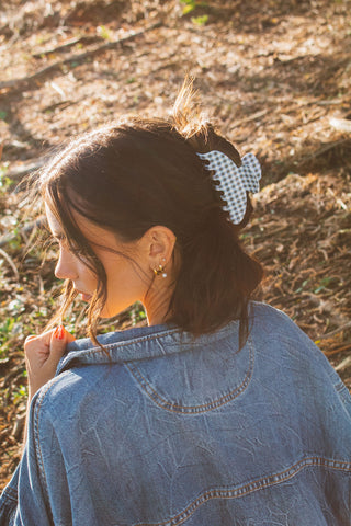 Gingham Claw Clip