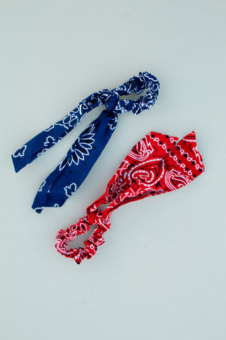 Ranch Bandana Tie Scrunchie