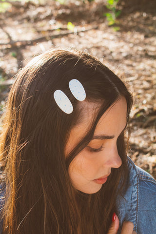 Mini Blue Polka Dot Clips 2-Pack