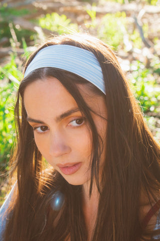Blue Stripes Stretchy Headband