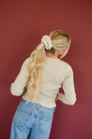 Andi Tan Gingham Scrunchie