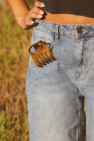 Matte Pronged Flat Claw Clip