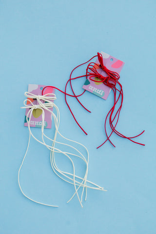 Leather Cord Long Bow Clips 2-Pack