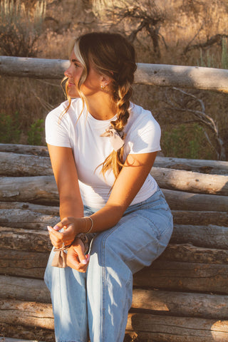 Chestnut Bow Scrunchie