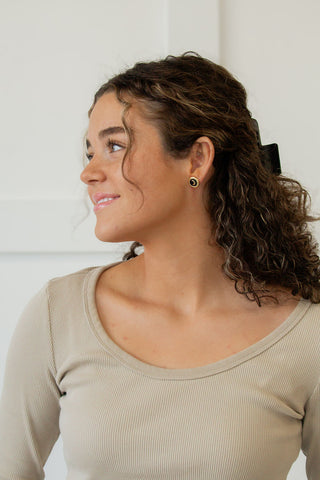 Crescent Moon Studs