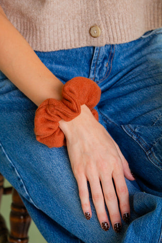 Cozy Rust Oversized Scrunchie
