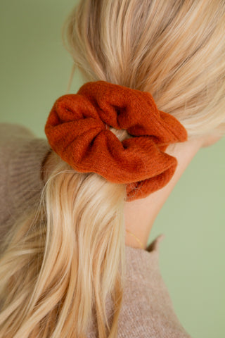 Cozy Rust Oversized Scrunchie