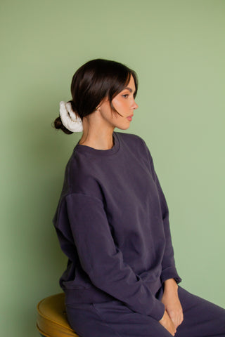 White Puffer Oversized Scrunchie