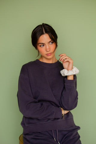 White Puffer Oversized Scrunchie