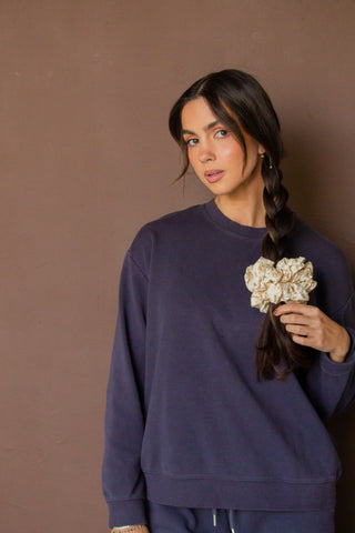 Creamy Floral Jumbo Scrunchie