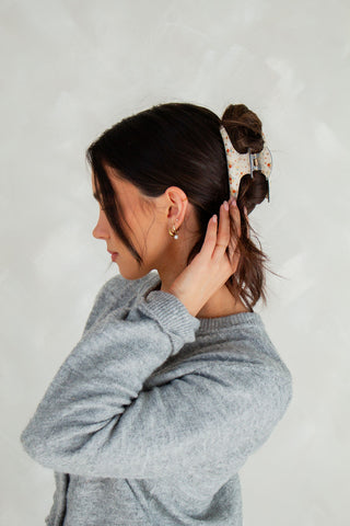 Antique Floral Claw Clip