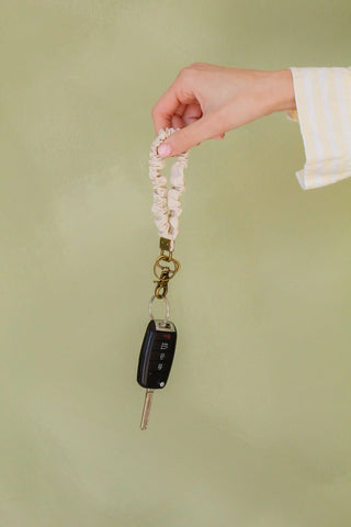 Cream Leather Keychain - Keychains - ANDI