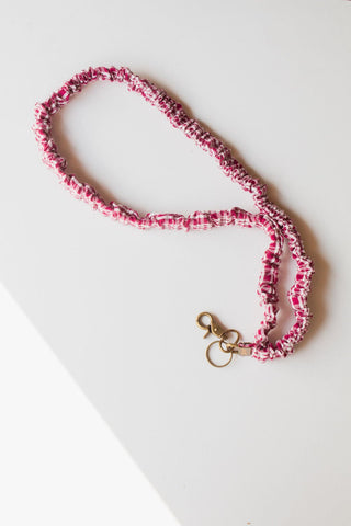 Maroon Checked Lanyard - Lanyard - ANDI