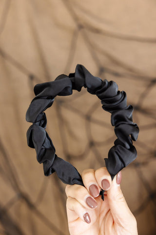 Black Scrunchie Hard Headband - Headbands - ANDI