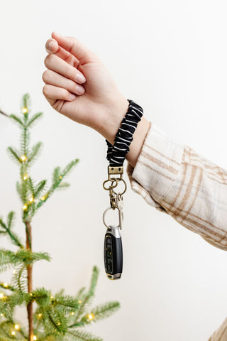 Black & White Stripe Keychain - Keychains - ANDI