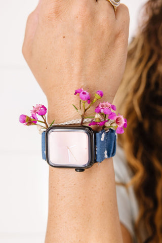 Botanical Blue Watch Band for Fitbit Versa - ANDI