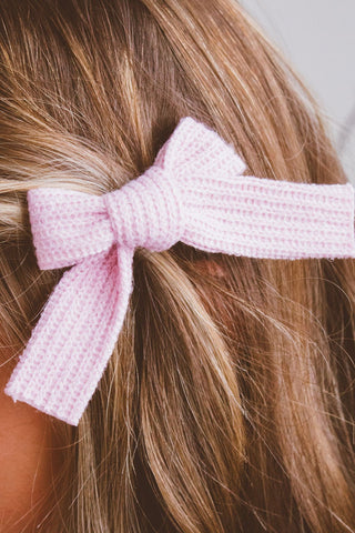 Ellie Knit Bow Clip - Clips - ANDI