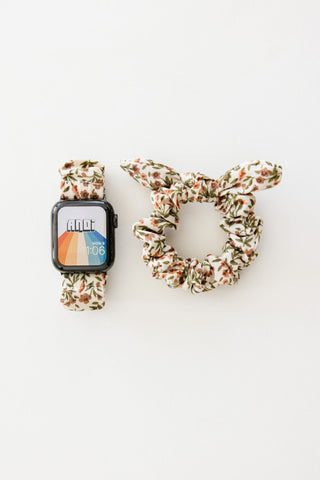 Fall Floral Scrunchie Band Compatible with Apple Watch - Apple Watch Bands - ANDI
