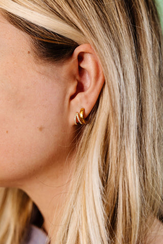 Gem Split Hoops - Hypoallergenic - Gold and Silver - Earrings - ANDI