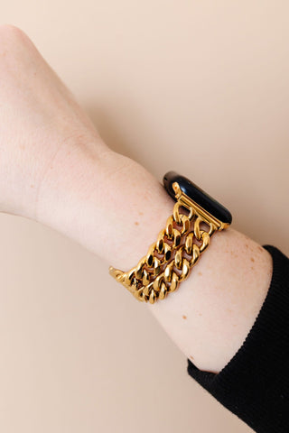 Gold Double Chain Watch Band - Apple Watch Bands - ANDI