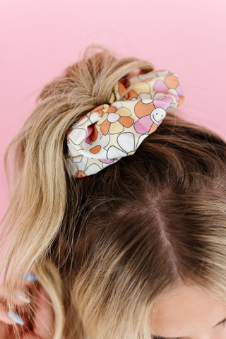 Hippie Dippie Daisies Oversized Scrunchie - Bunny-ear Scrunchies - ANDI