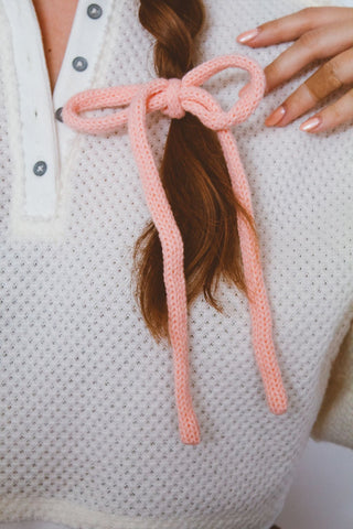 Knit Long Bow Tie - Multiple Colors - Clips - ANDI