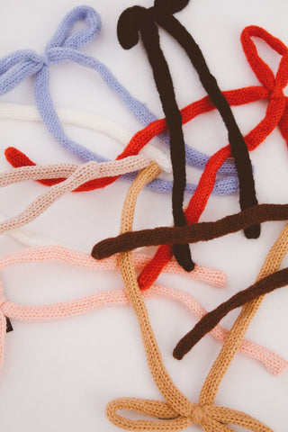 Knit Long Bow Tie - Multiple Colors - Clips - ANDI