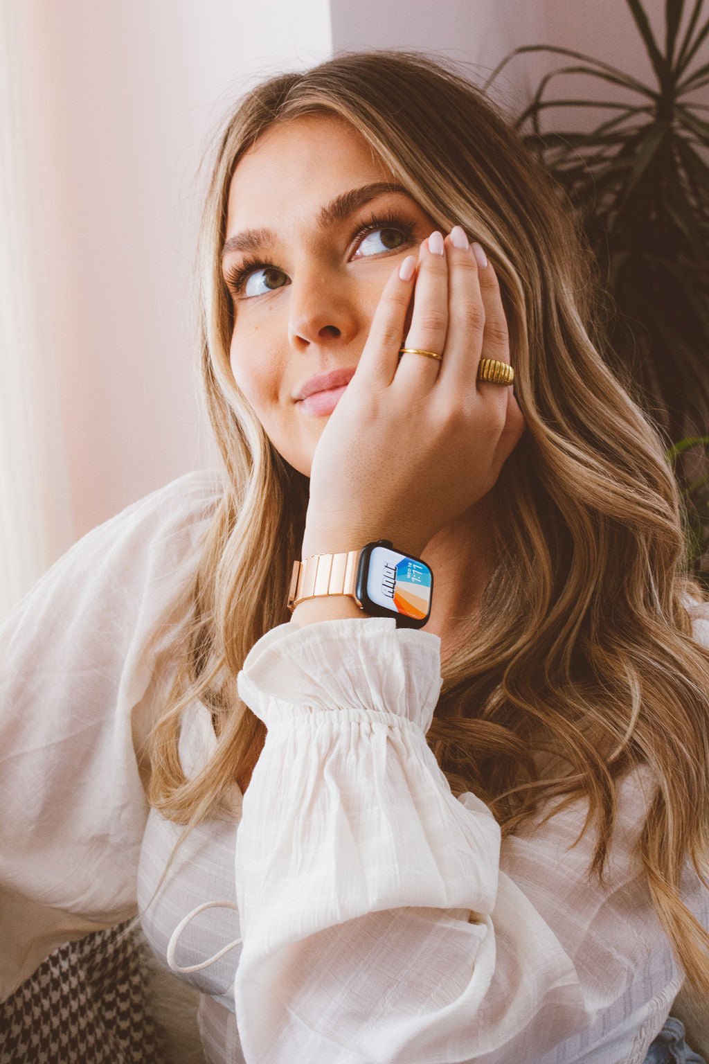 Magnetic Rose Gold Watch Band – ANDI - Main Image