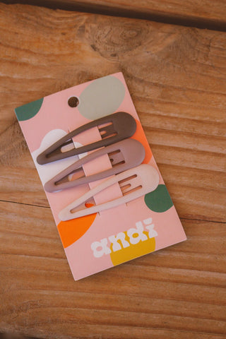 Neutral Autumn Snap Clip 3-pack - Clips - ANDI