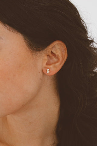 Opal Lotus Studs - Hypoallergenic - Earrings - ANDI