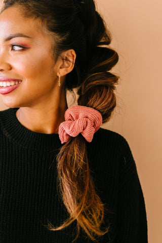 Oversized Rose Sweater Scrunchie - Bunny-ear Scrunchies - ANDI
