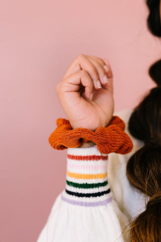 Oversized Rust Sweater Scrunchie - Bunny-ear Scrunchies - ANDI