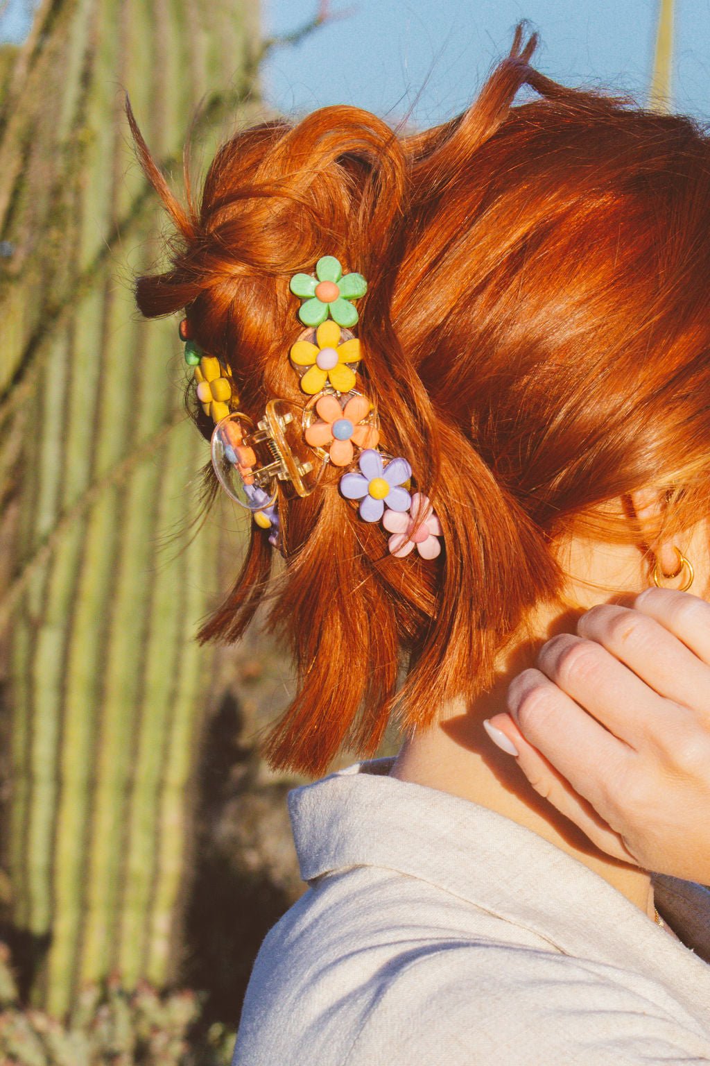 Pastel Blossom Claw Clip